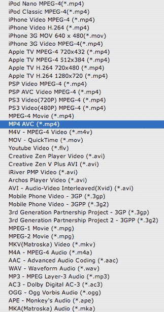 Mac MKV to AVC Video Converter